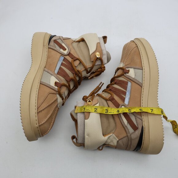 Buscemi 'Duck Boot' Mens Size EU 42 Shoes Tan High Top Sneakers - Picture 5 of 9